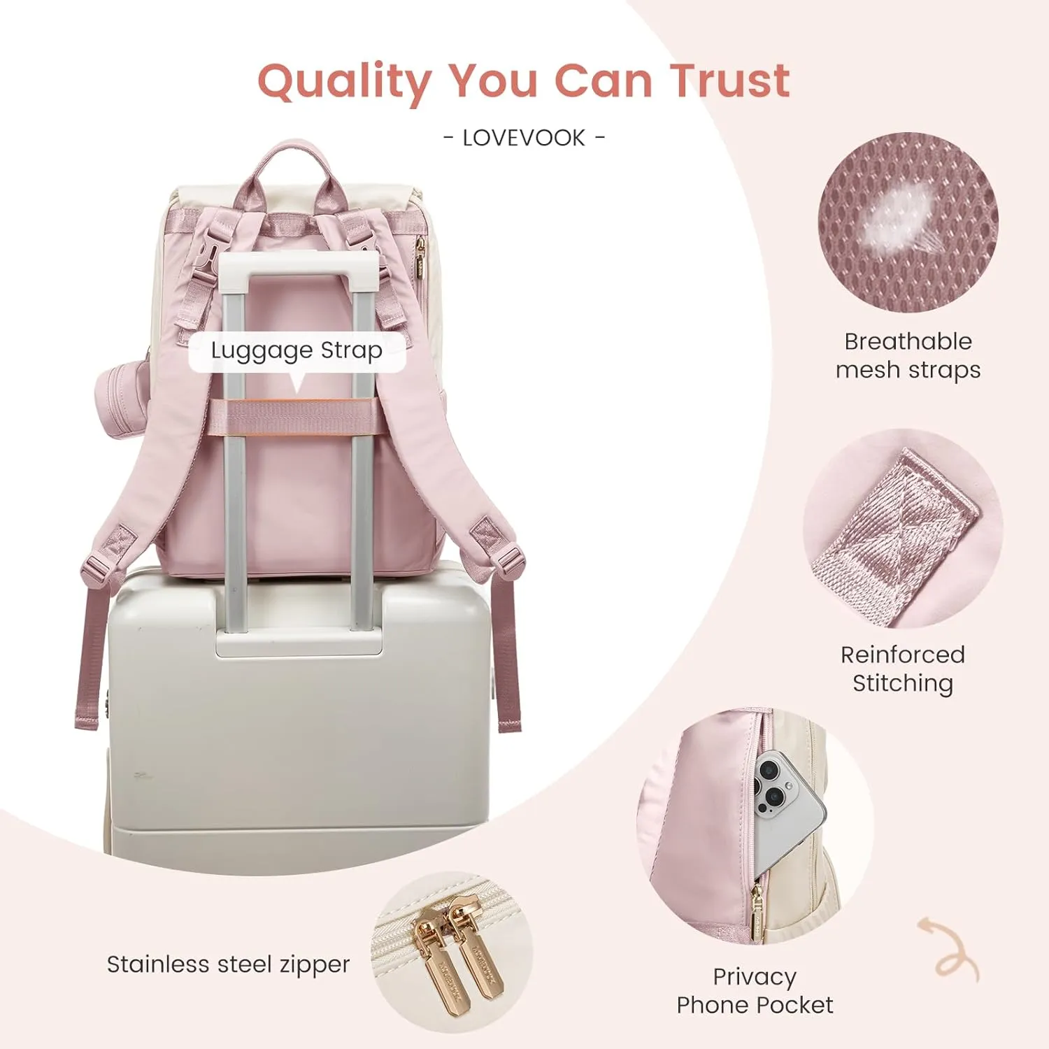 LOVEVOOK Diaper Bag Backpack, Baby Travel Bags for Boys & Girl, Toddler Diaper Bag with Changing Station & Pacifier Case, Paaleras Para Bebe Nia & Nio - Newborn Essentials Must Haves Mom