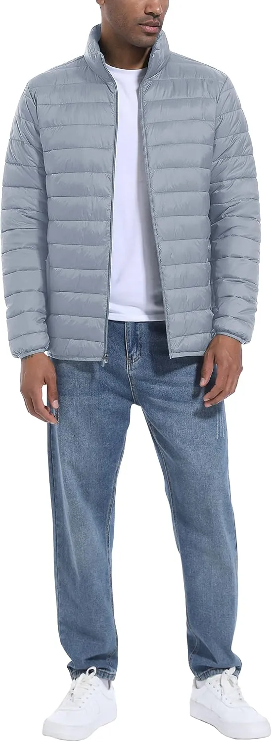 MAGCOMSEN Men's Puffer Jacket Lightweight Warm Winter Coats Water Repellent Windproof Insulated Jacket