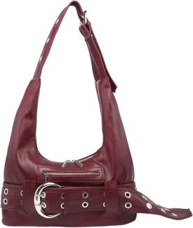 MakeMeChic Women's PU Leather Single Strap Zipper Vintage Medium Shoulder Bag Tote Handbags