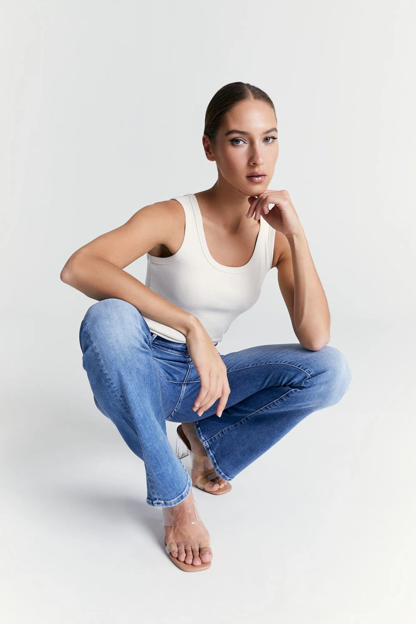 Matilda Ultra High Waist 5 Pocket Jeans Medium Blue