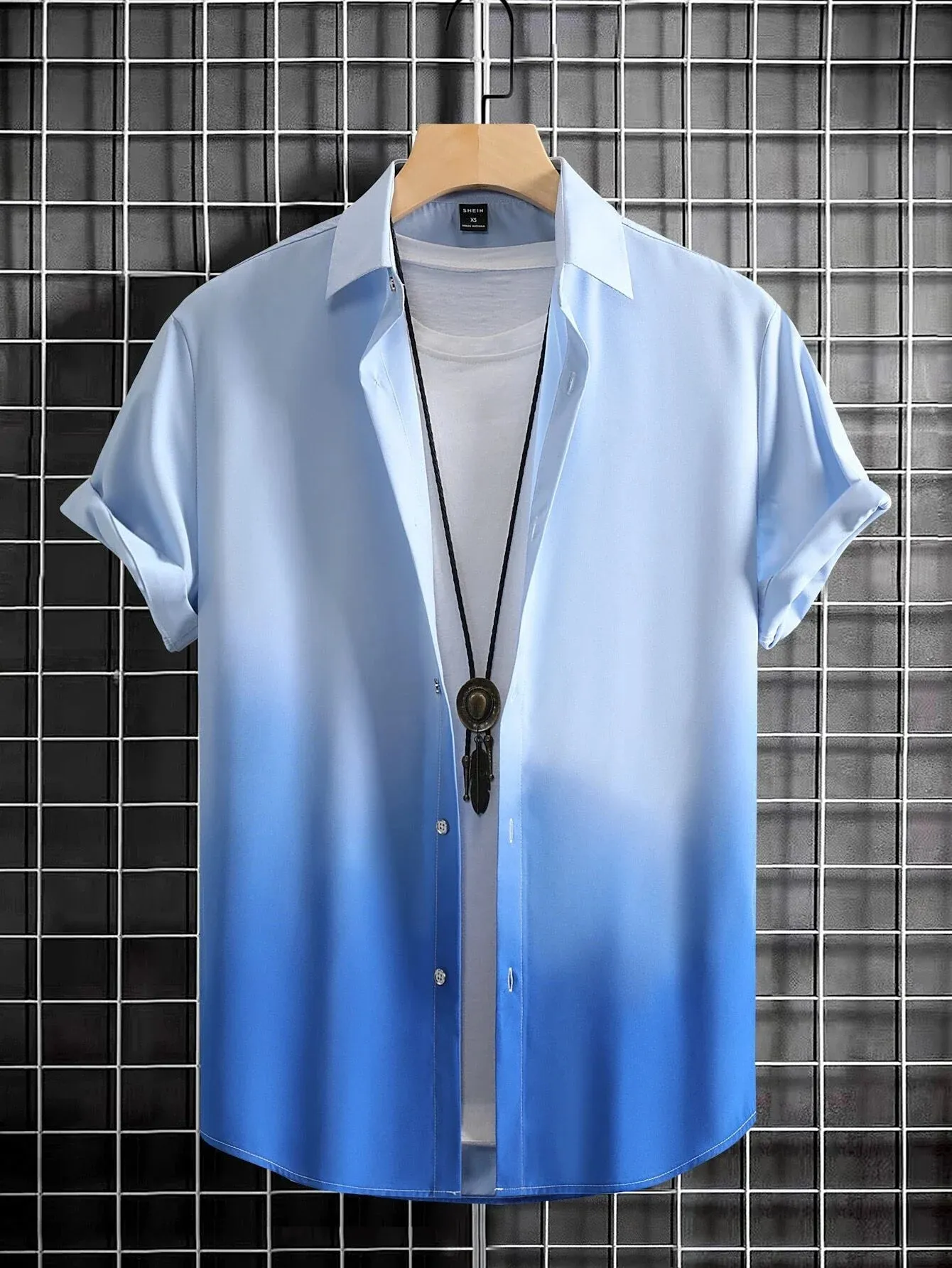 Men's Shirt Summer Clothing Gradient Design Graphic 3D Print Shirts Short Sleeve Tops Streetwear Loose Casual Hawaiian Shirts