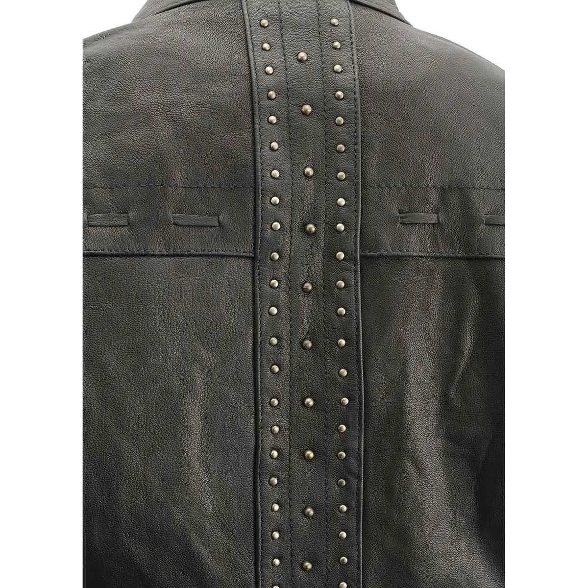 Milwaukee Leather MLL2565 Women's Black Fringed Lightweight Leather