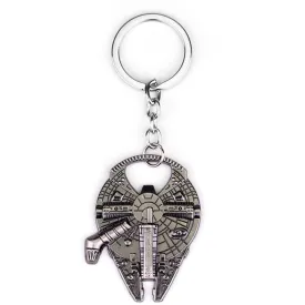 MOC  Compatible  Star Wars Keychain Action Figure Cartoon Anime Movie Spaceship Keyring Pendant Metal Accessories Corkscrew Kids  Toy