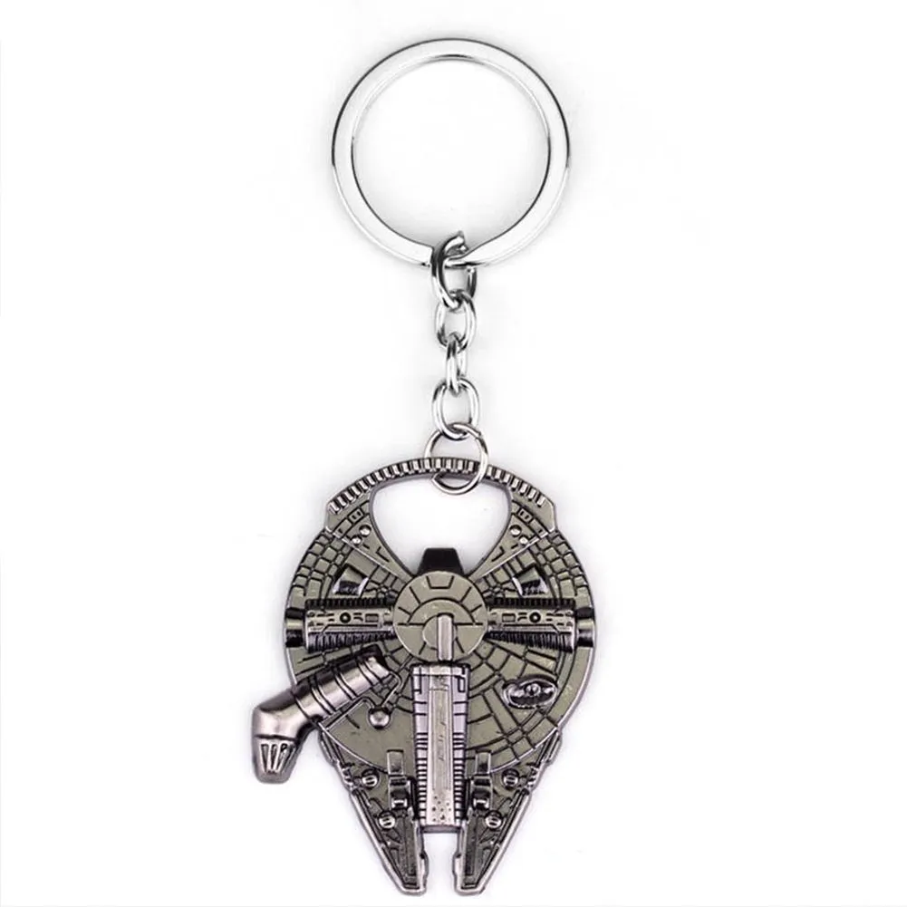 MOC  Compatible  Star Wars Keychain Action Figure Cartoon Anime Movie Spaceship Keyring Pendant Metal Accessories Corkscrew Kids  Toy