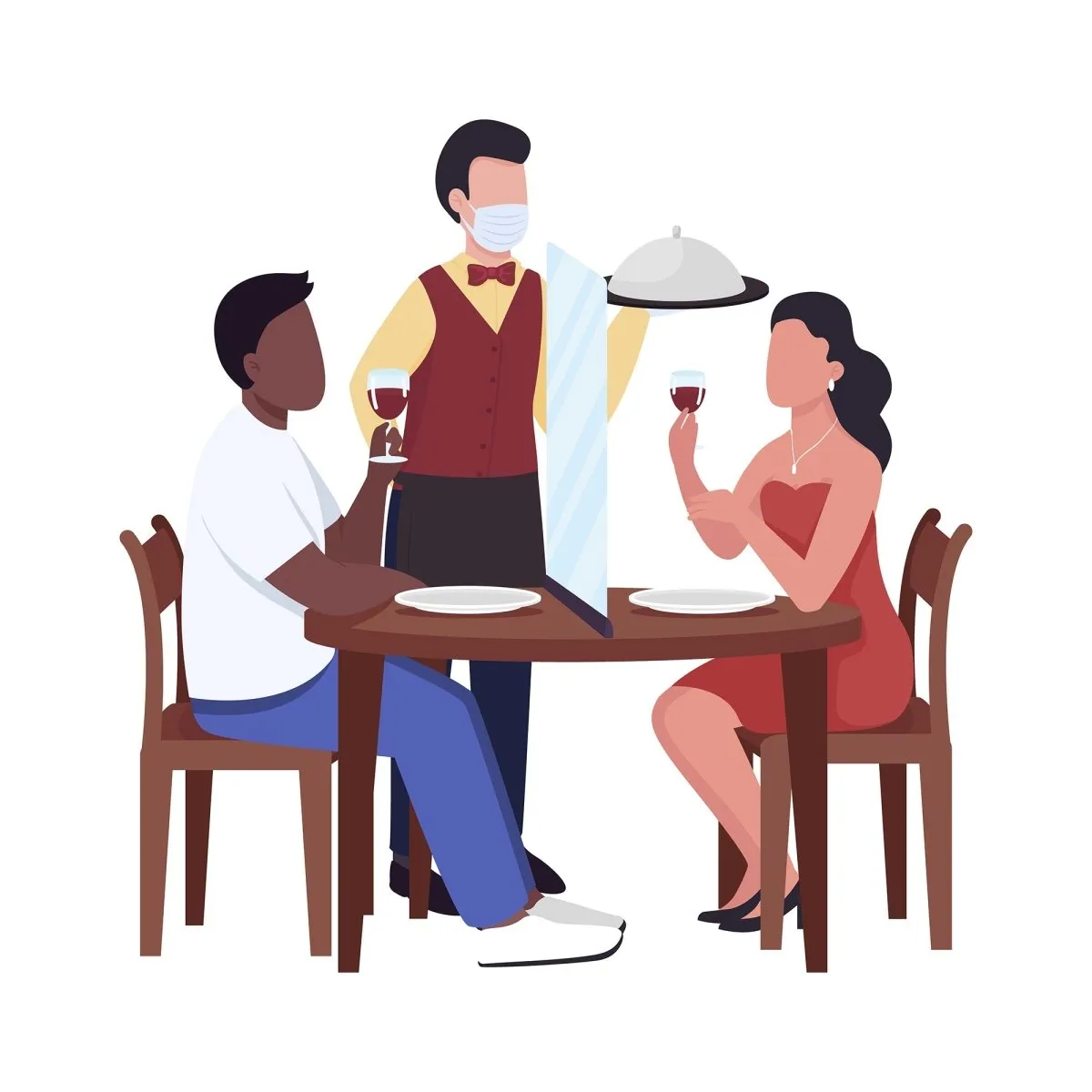 New normal lifestyle during covid lockdown flat color vector illustration set