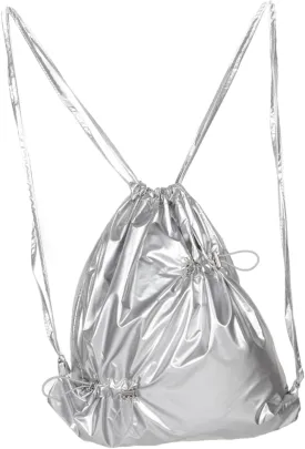Nylon Drawstring Backpack Foldable Large Capacity Travel Sports Bag for Gym Daily Use Design with Ergonomic Straps Stylish and Versatile for All Occasions