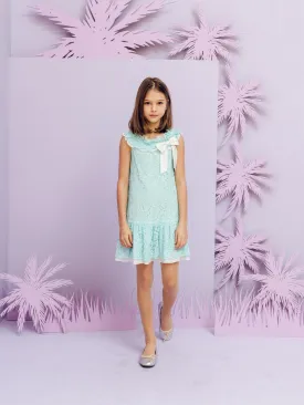 One Friday Kids Girls Aqua Dress
