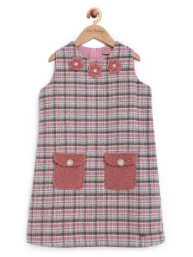 One Friday Pink Check Sleeveless Dress