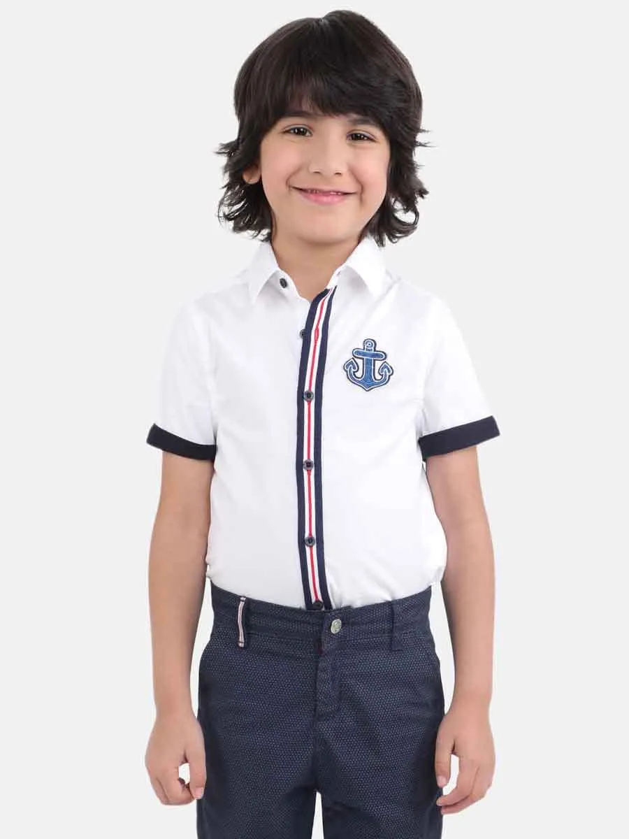 One Friday White Printed Shirt