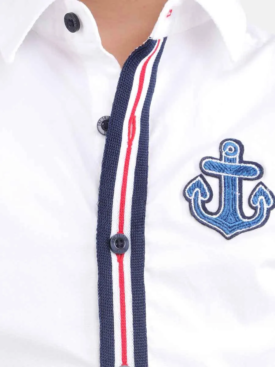 One Friday White Printed Shirt