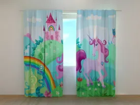 Photo Curtain Magic Country and Unicorn