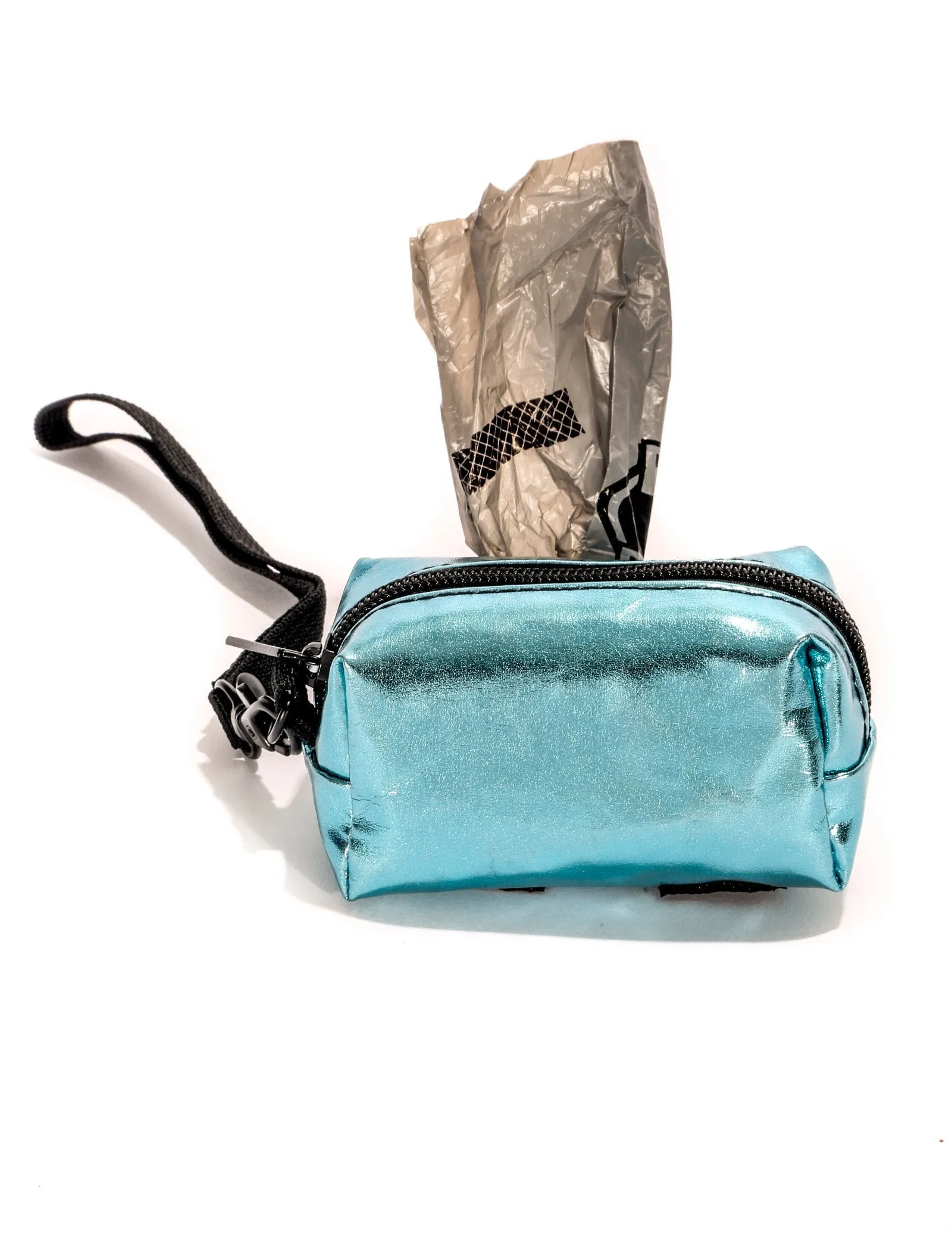 poopyCUTE | Cute Poop Bag Holder | METALLIC Blue