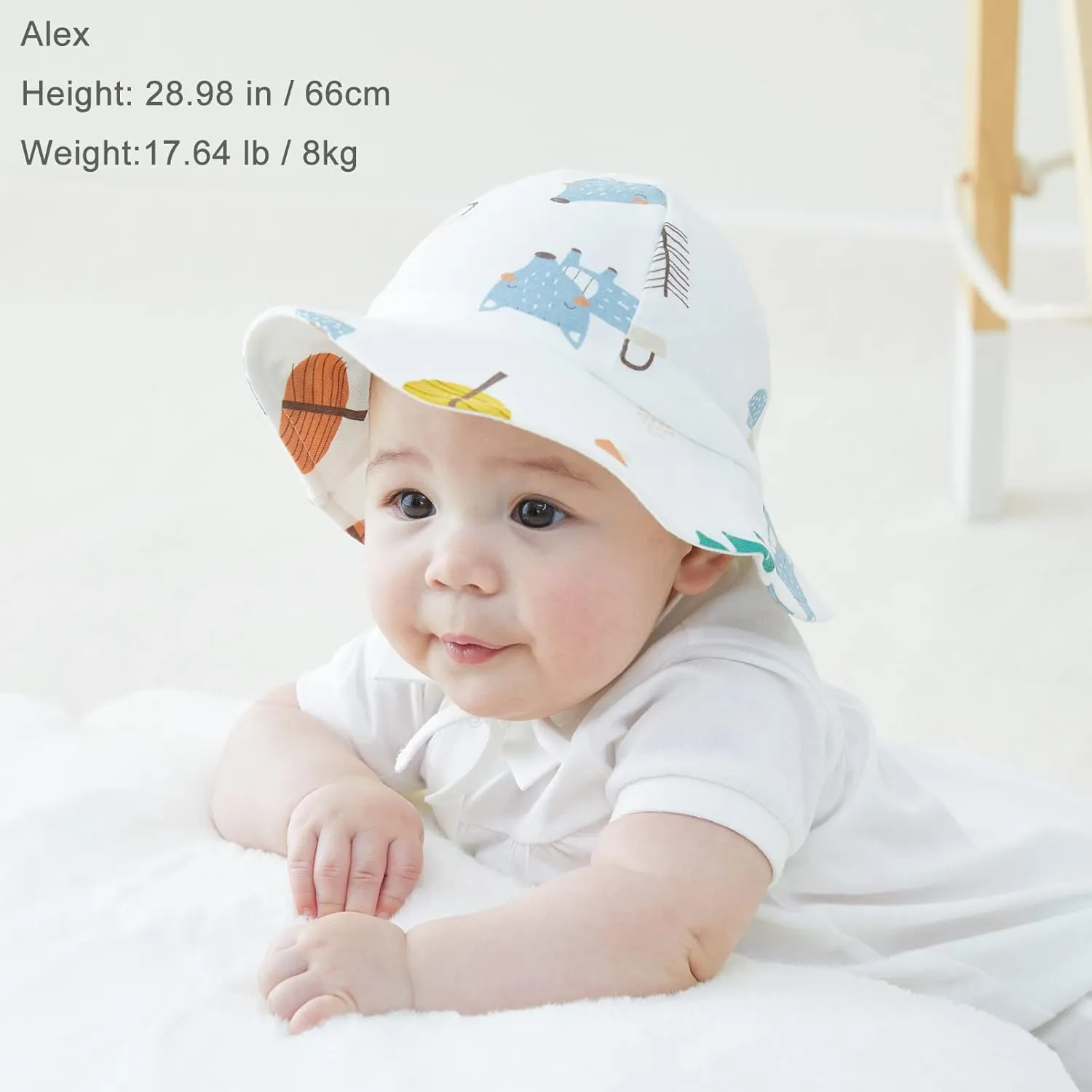 pureborn Baby Toddler Bucket Hat for Infant Boys Girls Kids Breathable Sun Hat with Chin Strap