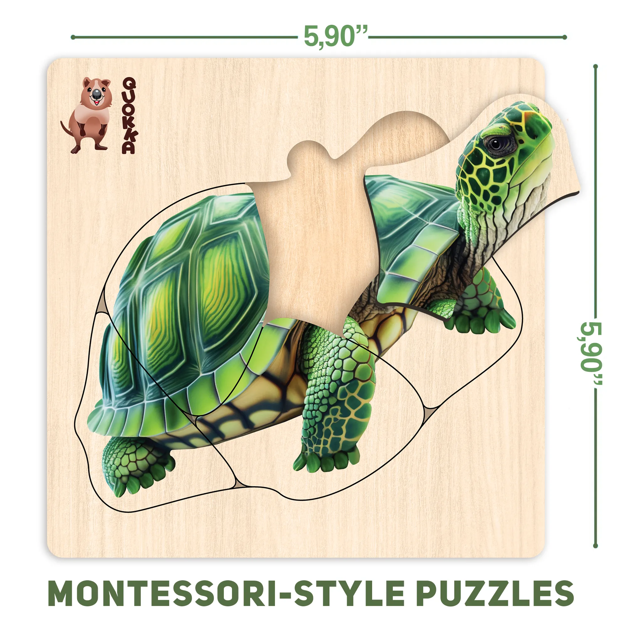 Realistic Wooden Puzzles for Toddlers  | Safari Animals
