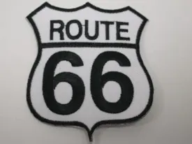 Route 66 Sign Embroidered Iron On Patch Applique (Great for Jackets, Hats, Backpacks)