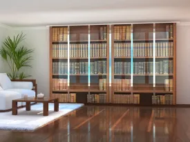 Set of 6 Panel Curtains Bookcase