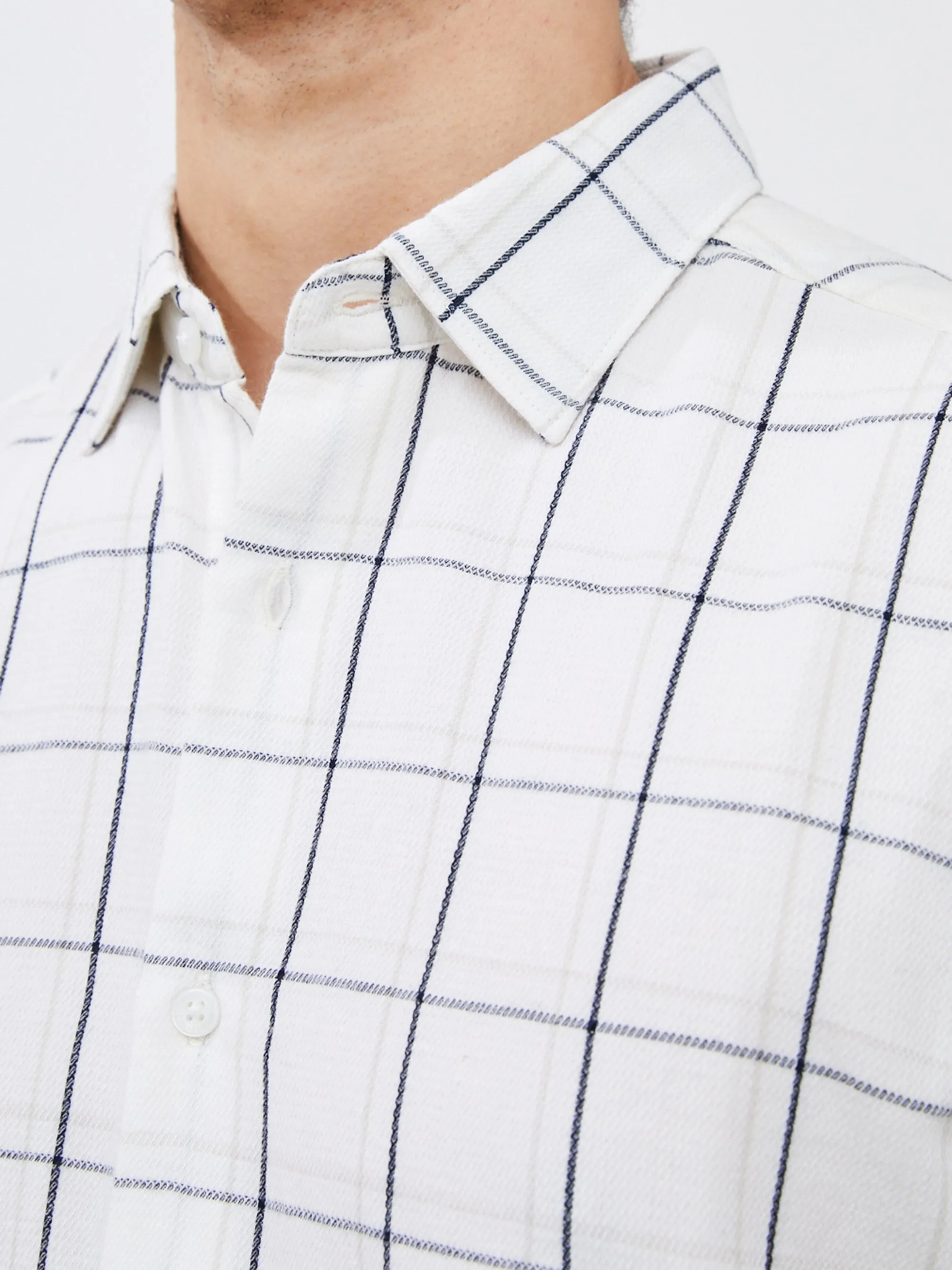 Short Sleeve Tonal Check Shirt