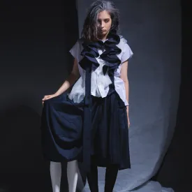 Skirts - Drop Cocoon with circular Ruffle Suspender