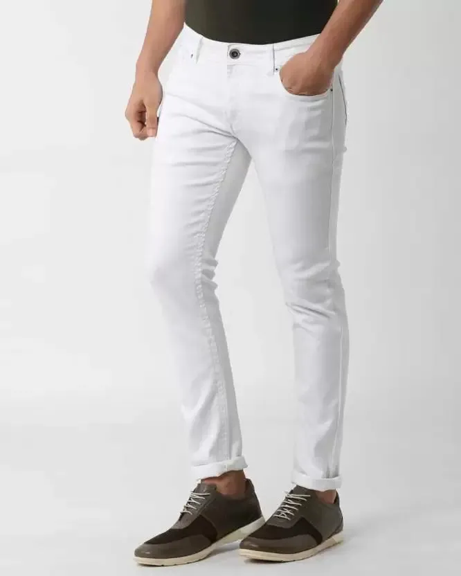 Slim Men White Jeans