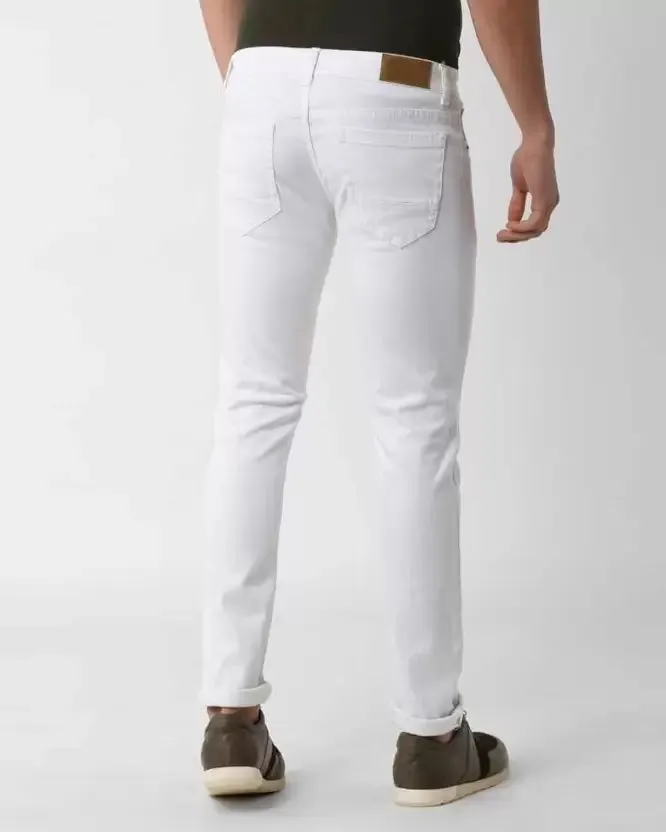 Slim Men White Jeans