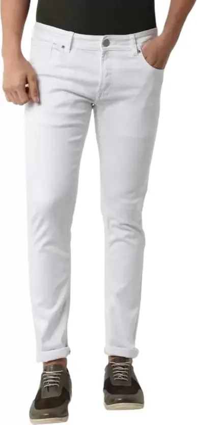 Slim Men White Jeans