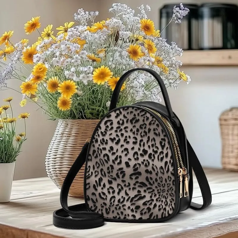Small Crossbody Bags for Women Stained Glass Art Zip Cell Phone Purse, Vegan PU Leather Top Handle Handbags