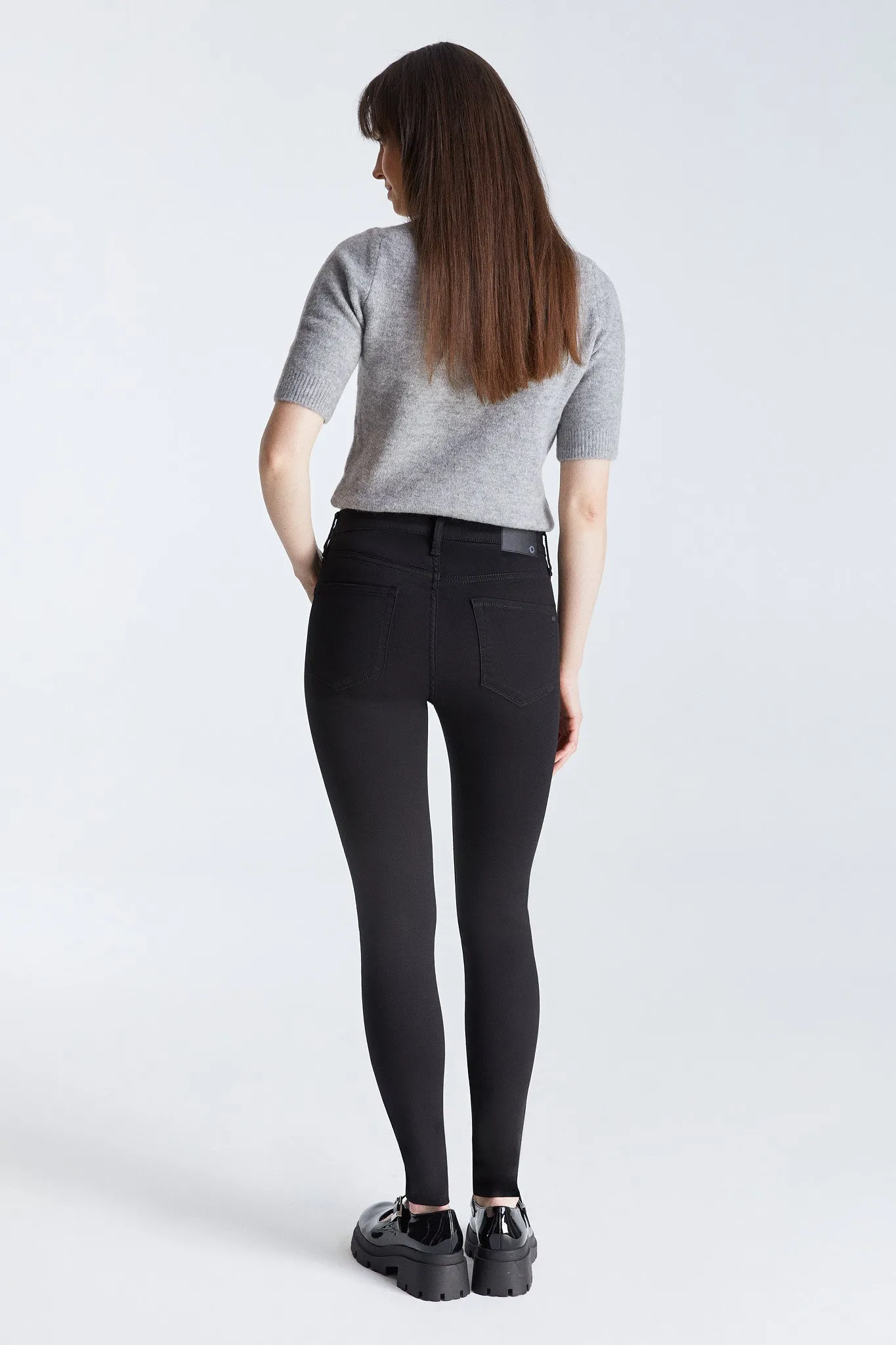 Sophia High Waist Reshape 5 Pocket Jeans Stay Black