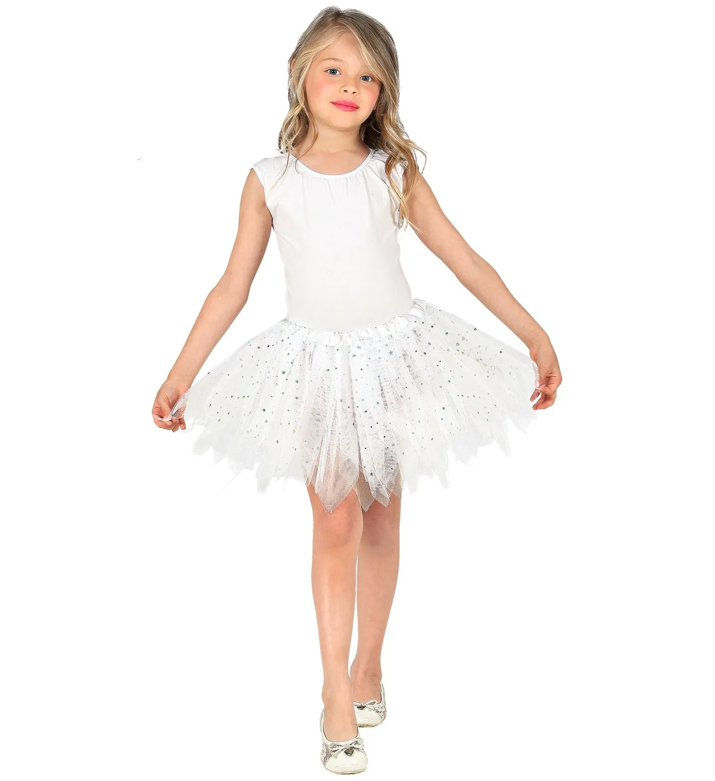 Sparkling Tutu Skirt White Kids