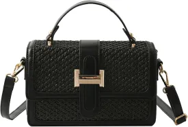 Summer Straw Crossbody Bags for Women Trendy Woven Beach Bag Straw Clutch Purse Vacation Handbags