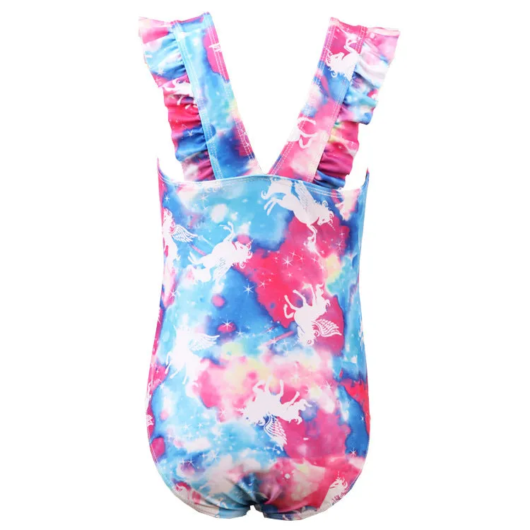 Swimsuit Baby One-Piece Quick-Drying Girl Unicorn Lace Swimwear