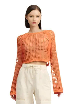 TEEK - Open Knit Cropped Top