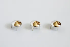Trimming Shop Silver/Nickle Low Cone Spike Studs Rivets - Embellishment for Bag, Belt, Leather Crafts Silver/Nickle 6.5Mm