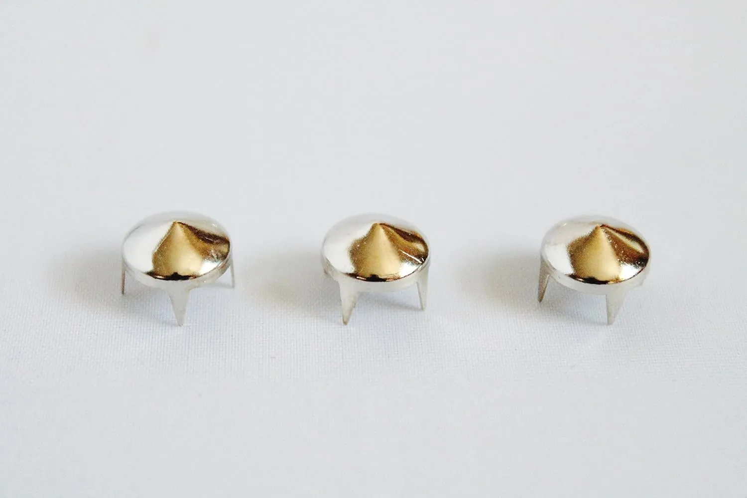 Trimming Shop Silver/Nickle Low Cone Spike Studs Rivets - Embellishment for Bag, Belt, Leather Crafts Silver/Nickle 6.5Mm