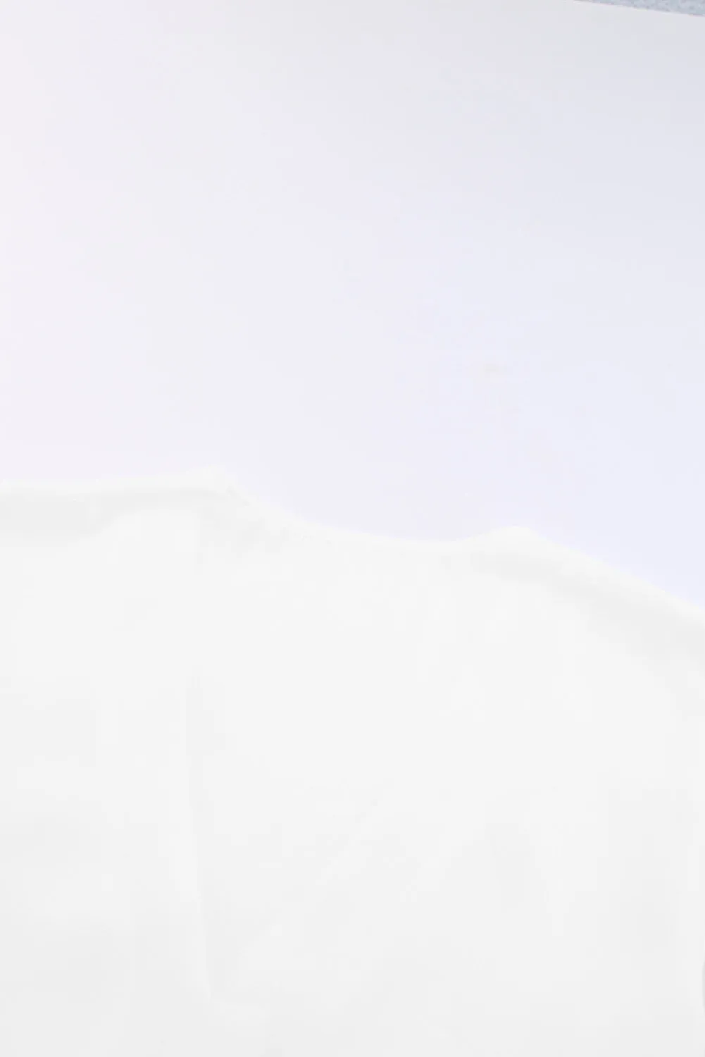 V-Neck Tie Hem Flutter Sleeve Blouse