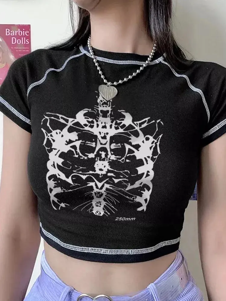 Vintage Graphic Crop Top Tee