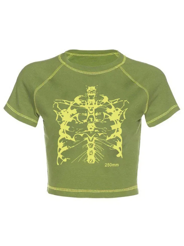 Vintage Graphic Crop Top Tee