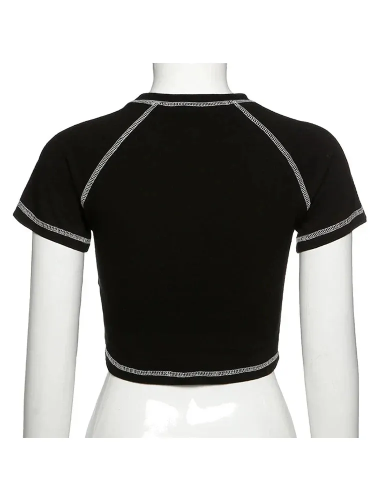 Vintage Graphic Crop Top Tee