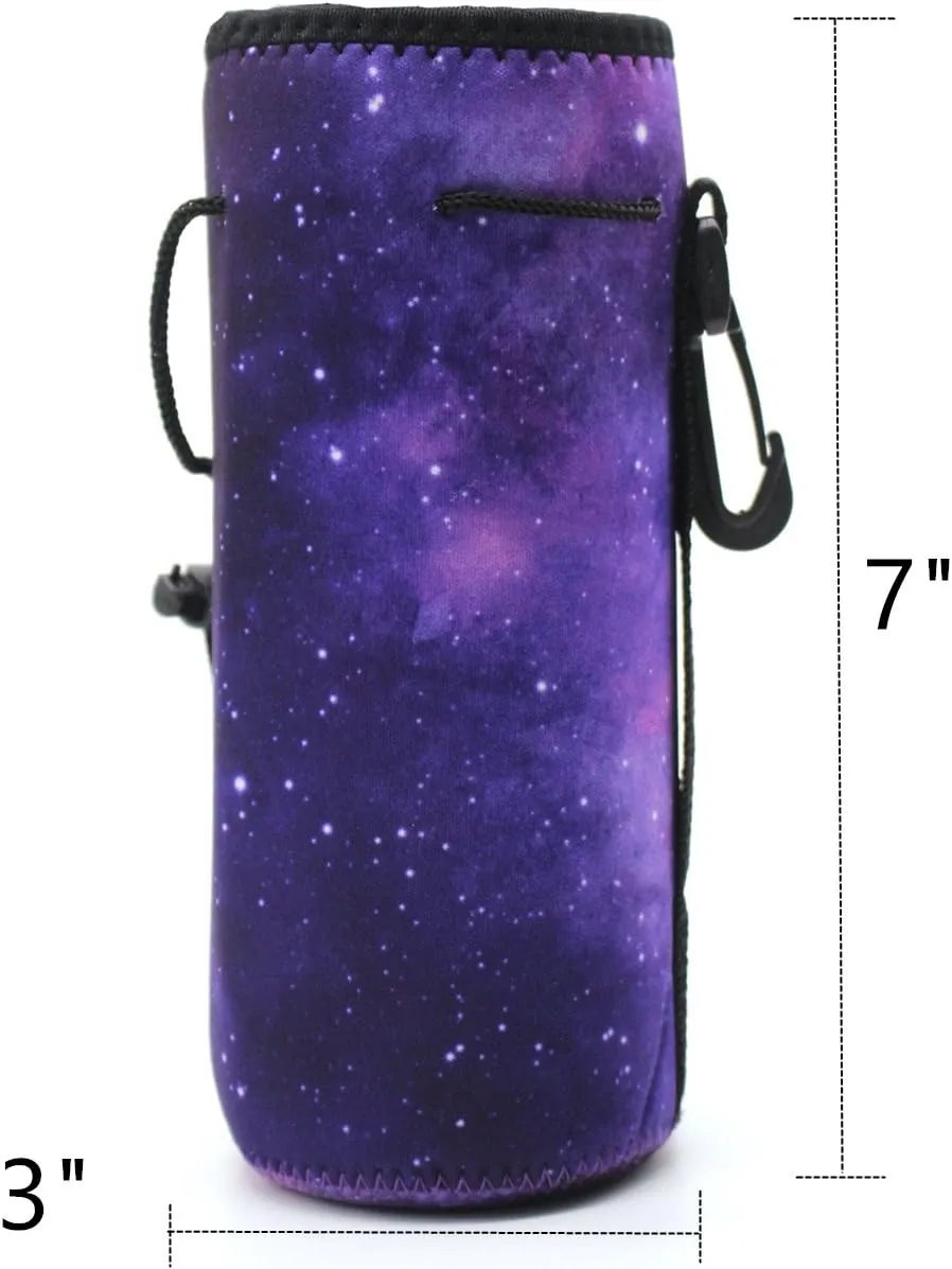 Water Bottle Carrier,Insulated Neoprene Water Gym Travel bottle Holder Bag Protector Sleeve Case Pouch Cover 0.6L or 0.75L, Great for Stainless Steel and Plastic Bottles (STAR)