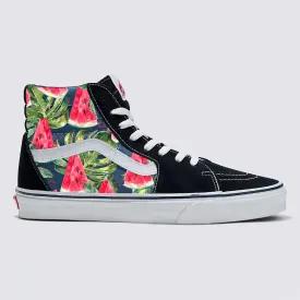 Watermelon Pattern on Navy Vans Sk8-Hi Shoes