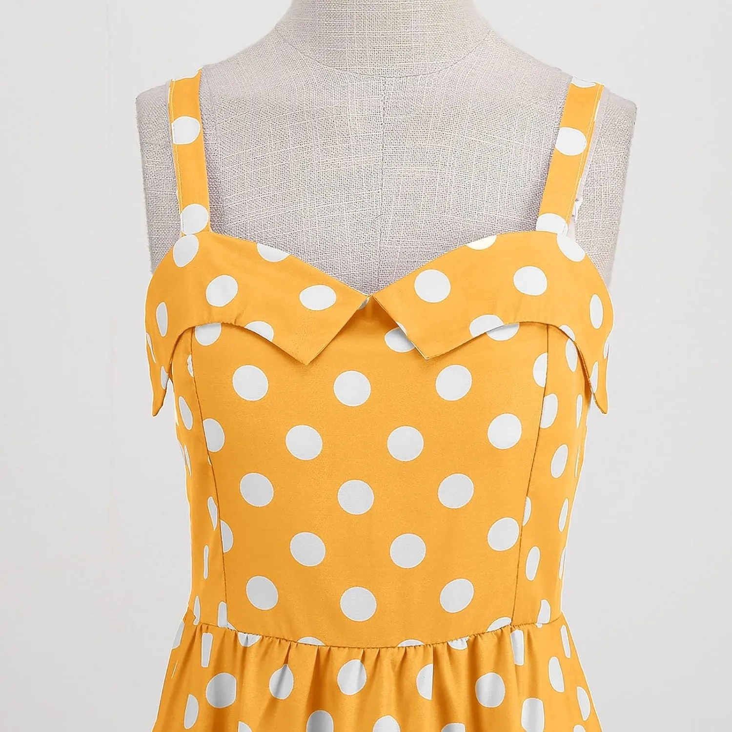 Women Vintage Polka Dot 1950s Rockabilly Halter Audrey Dress Retro Floral Evening Cocktail Swing Dress