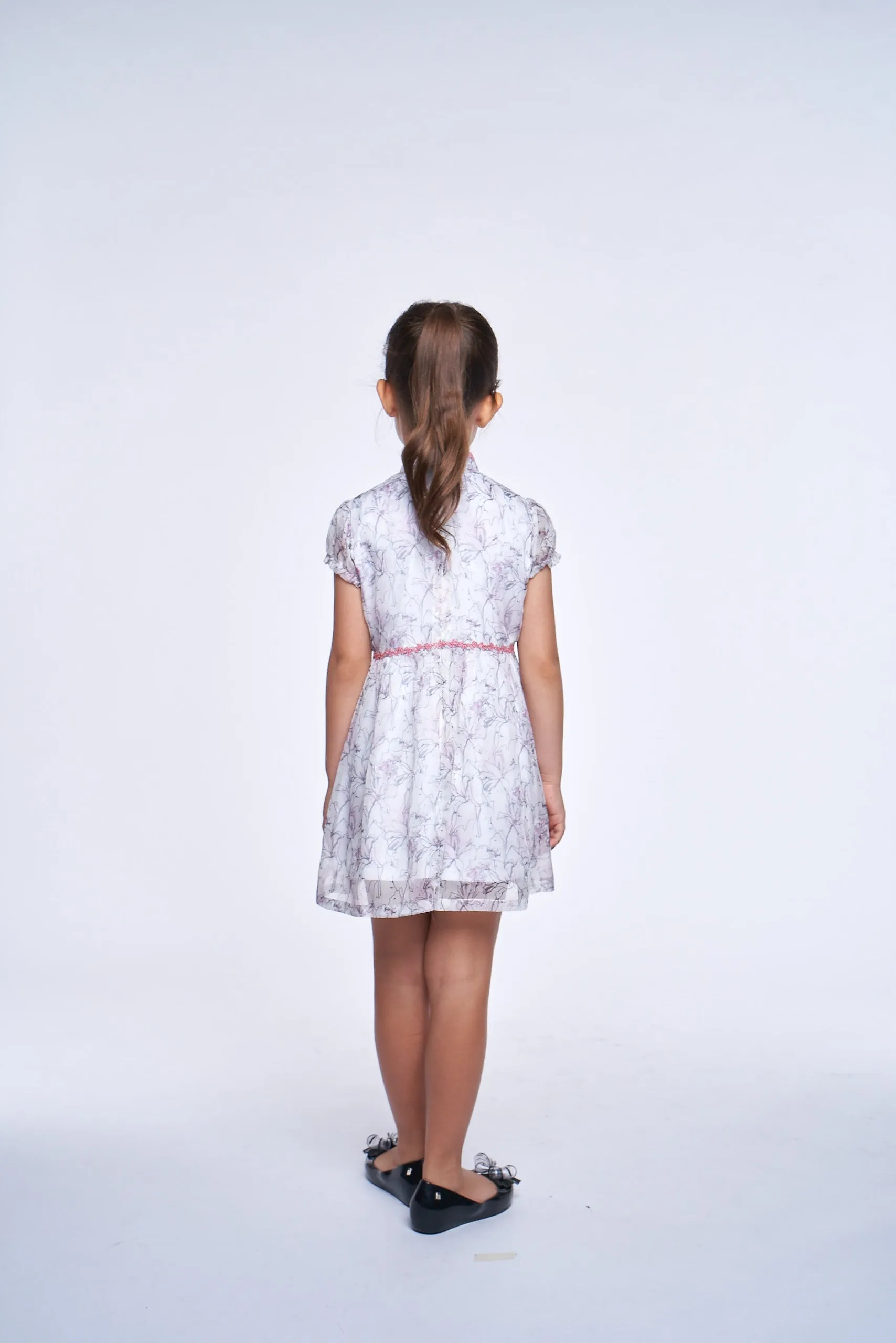 Yi-ming Girls' DM Chiffon Gathered Dress