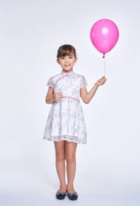 Yi-ming Girls' DM Chiffon Gathered Dress